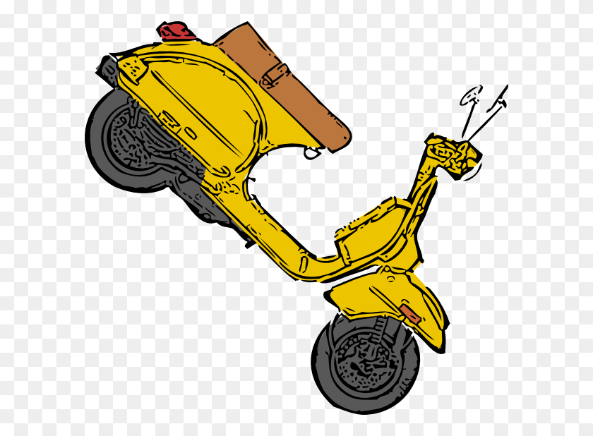 600x558 Scooter Clipart Yellow - Adverb Clipart
