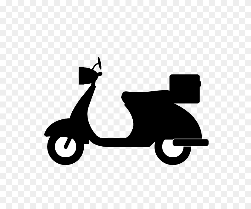 640x640 Scooter Compact Motorcycle Movement Motorcycle Vehicles - Scooter Clipart Black And White