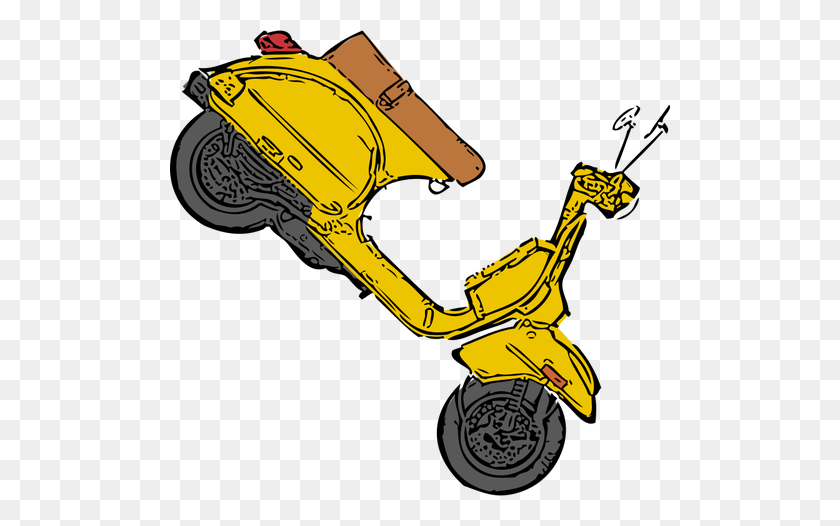 500x466 Scooter On Its Front Tire Vector Clip Art - Razor Clipart