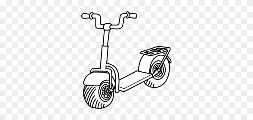 315x340 Scooter Outline Of Motorcycles And Motorcycling Harley Davidson - Segway Clipart