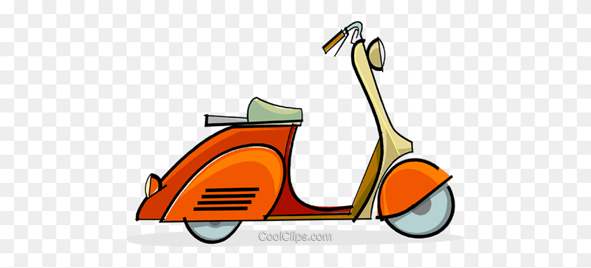 480x321 Scooter Royalty Free Vector Clip Art Illustration - Moped Clipart