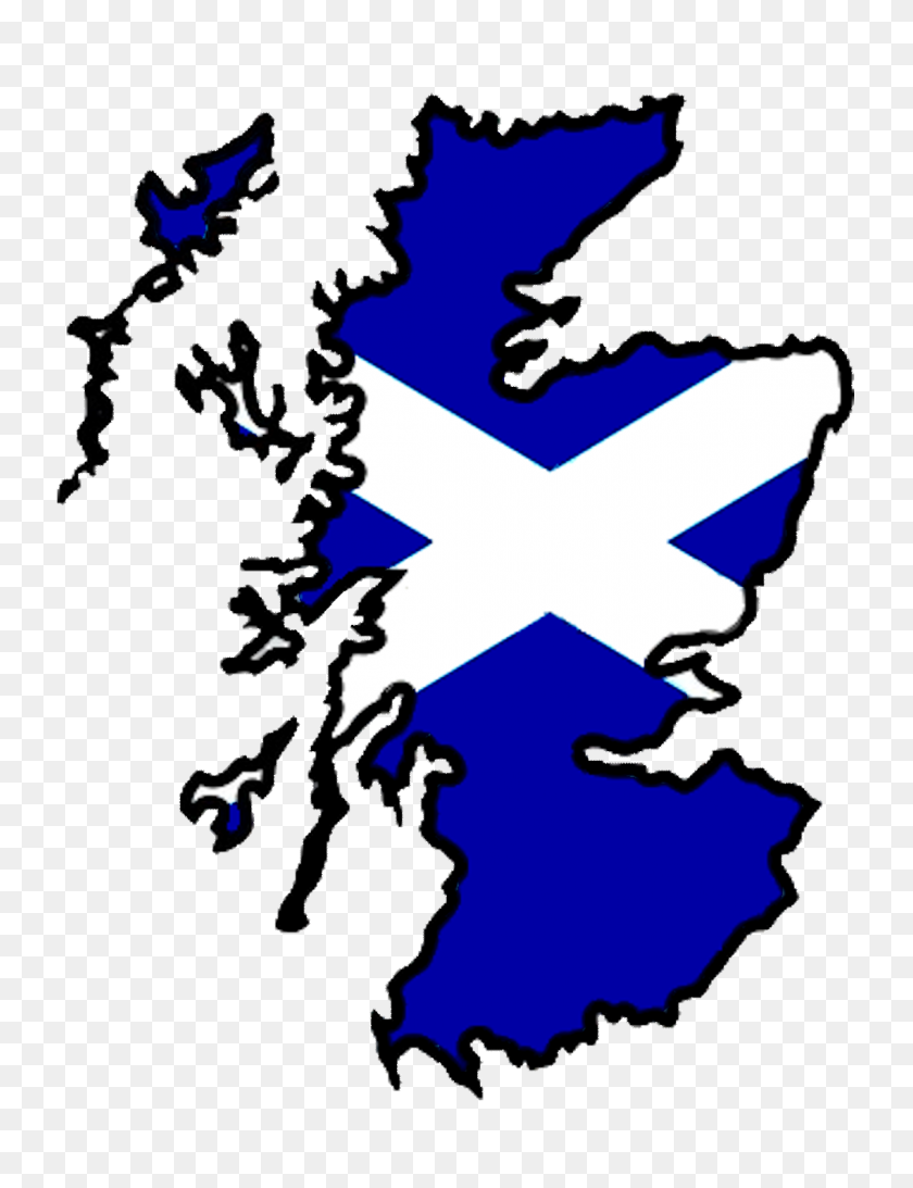 1136x1505 Scotland Flag Map Big Free Images - India Map Clipart