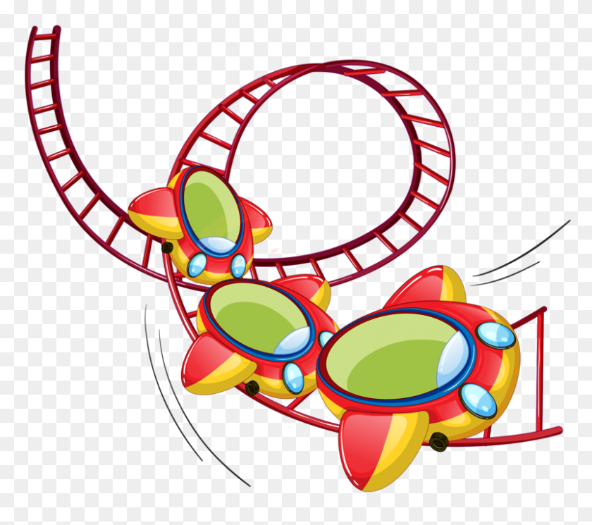 800x703 Scrapbook Amusement Park Playground - Carnival Rides Clipart