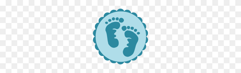 192x194 Scrapcation Getaway Baby Footprints Digi Stamp - Baby Footprint PNG