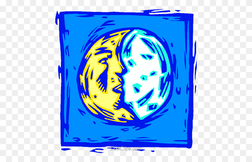 472x480 Scratch Board Moon Imágenes Prediseñadas De Vector Libre De Regalías Ilustración - Scratch Clipart