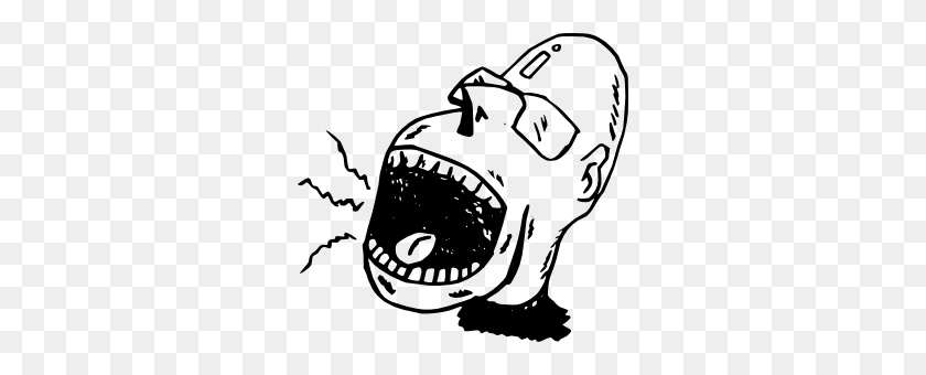 300x280 Screaming Person Clip Art - Person Yelling Clipart