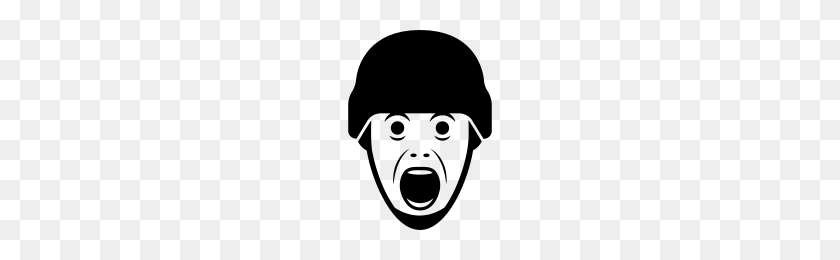 200x200 Screaming Soldier Icons Noun Project - Screaming PNG