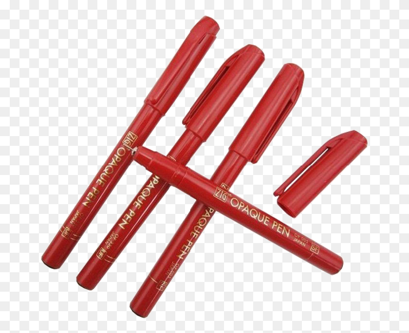 673x625 Трафаретная Печать Непрозрачная Ручка - Красная Ручка Png