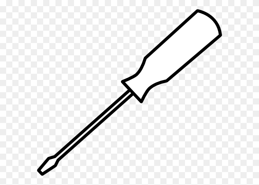 600x542 Screwdriver Black And White Clip Art - Tools Clipart Black And White