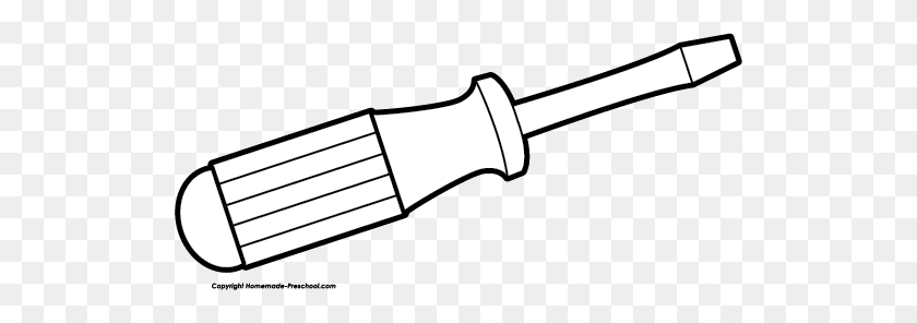 520x236 Screwdriver Clipart Black And White Crafts And Arts - Eating Clipart Black And White