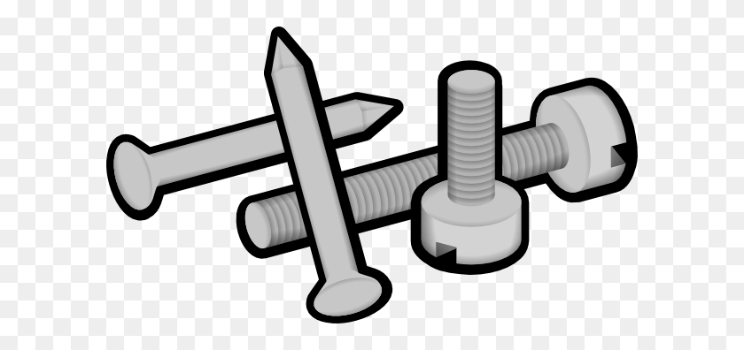 600x336 Screws And Nails Clip Art - Screws And Bolts Clipart