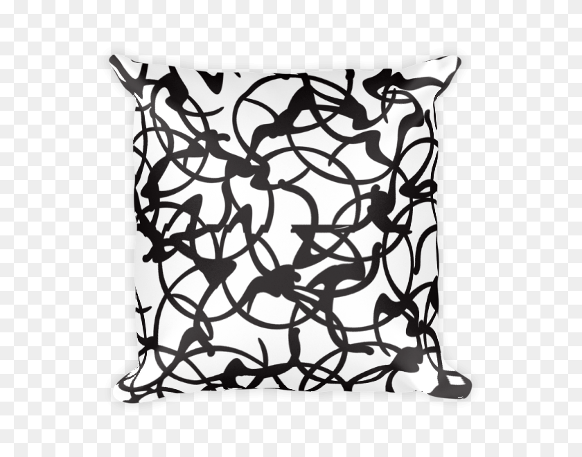 600x600 Scribble Doodle Square Pillow - Shower Curtain Clipart