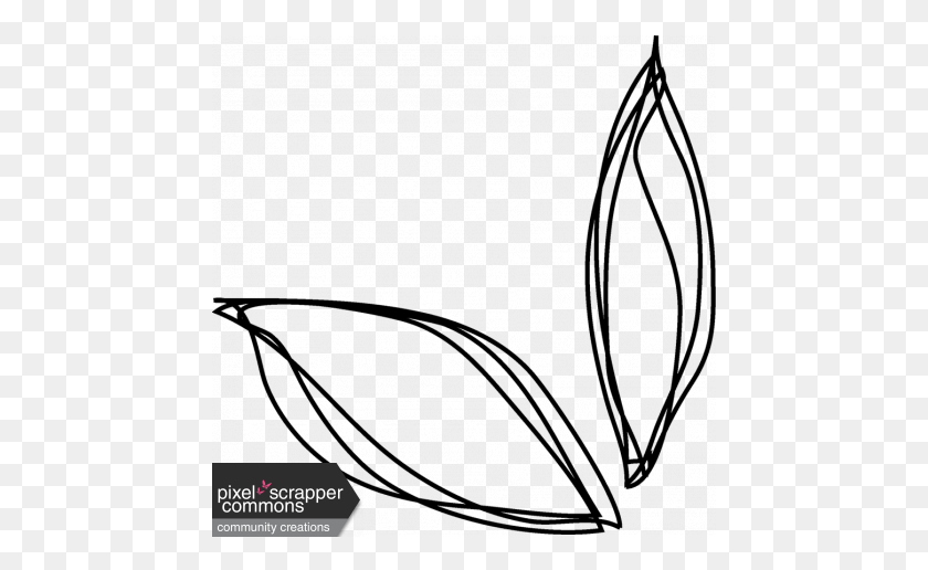 456x456 Scribble Leaf Graphic - Scribble PNG