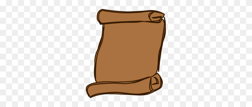 267x299 Scroll Clipart Small - Brown Paper Bag Clipart
