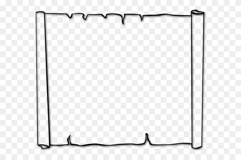 600x500 Scroll Paper Template - Paper Scroll Clipart