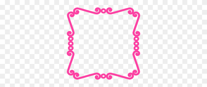 298x294 Scrolly Frame Pink Clip Art - Pink Frame Clipart