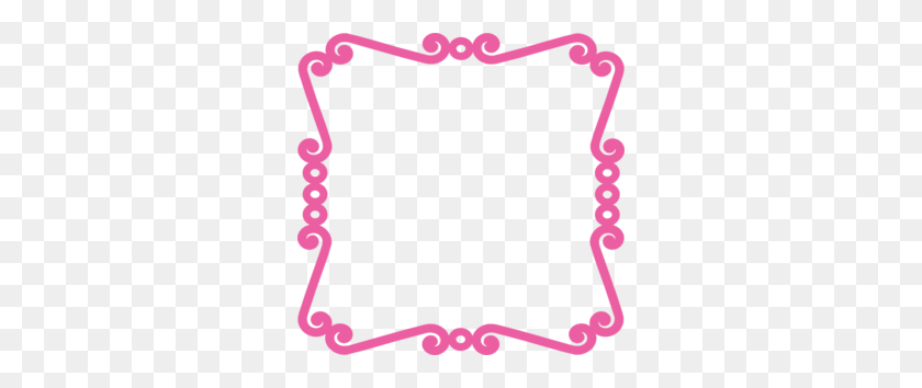 298x294 Scrolly Frame Pink Clipart - Marco Real Png