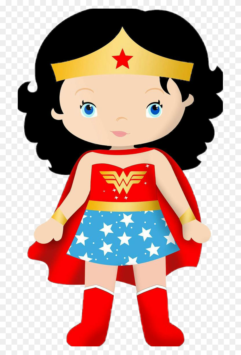 715x1176 Scsuperheroes Superheroes Wonderwoman Cute Cartoon Dcsu - Wonder Woman Clipart