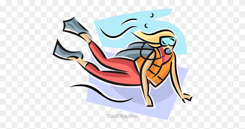 480x384 Подводное Плавание С Аквалангом Роялти Бесплатно Векторные Иллюстрации - Подводное Плавание С Аквалангом Клипарт