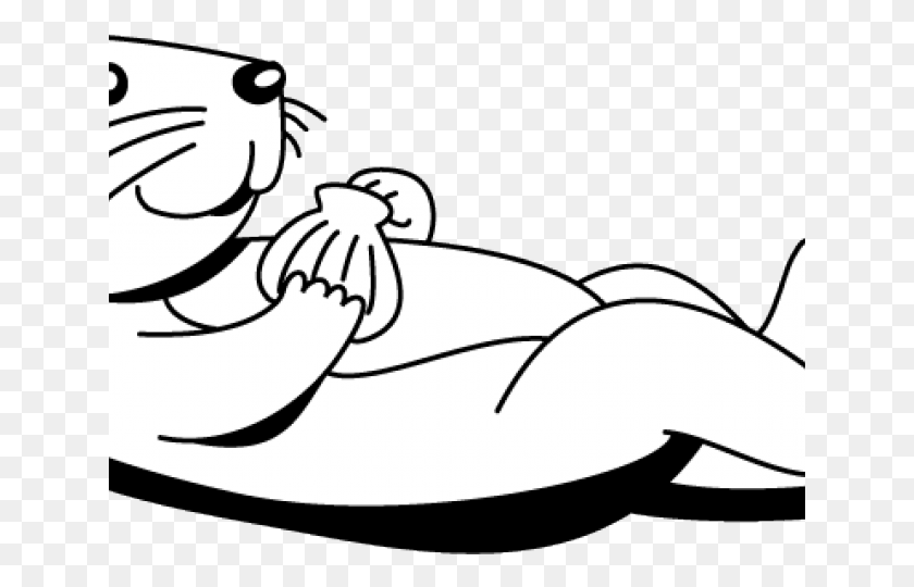 640x480 Sea Otter Clipart Hugging Baby - Ocean Clipart Black And White
