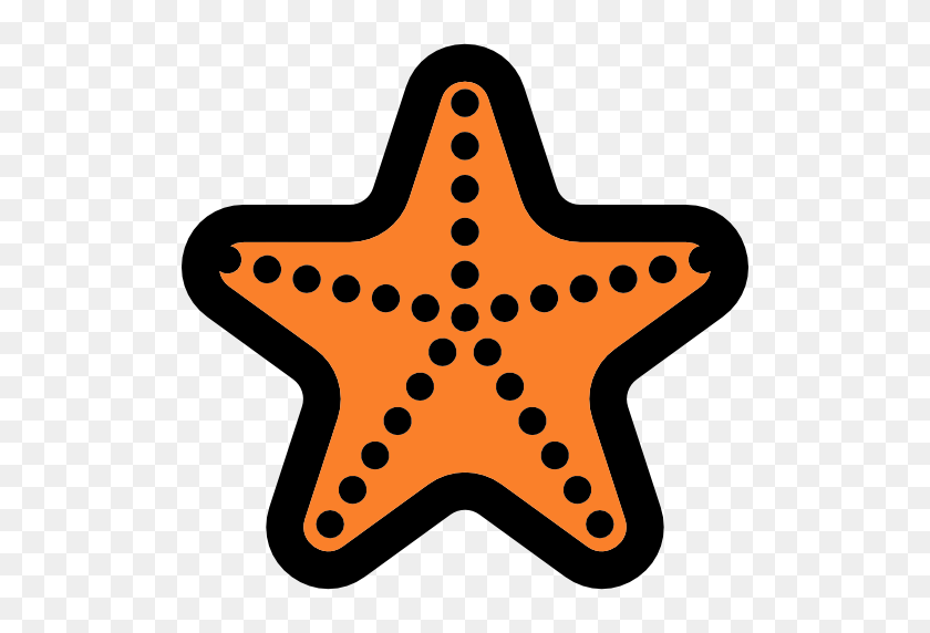 512x512 Sea Star, Animals, Life, Fivepointed, Star, Animal, Outline - Star Pattern PNG