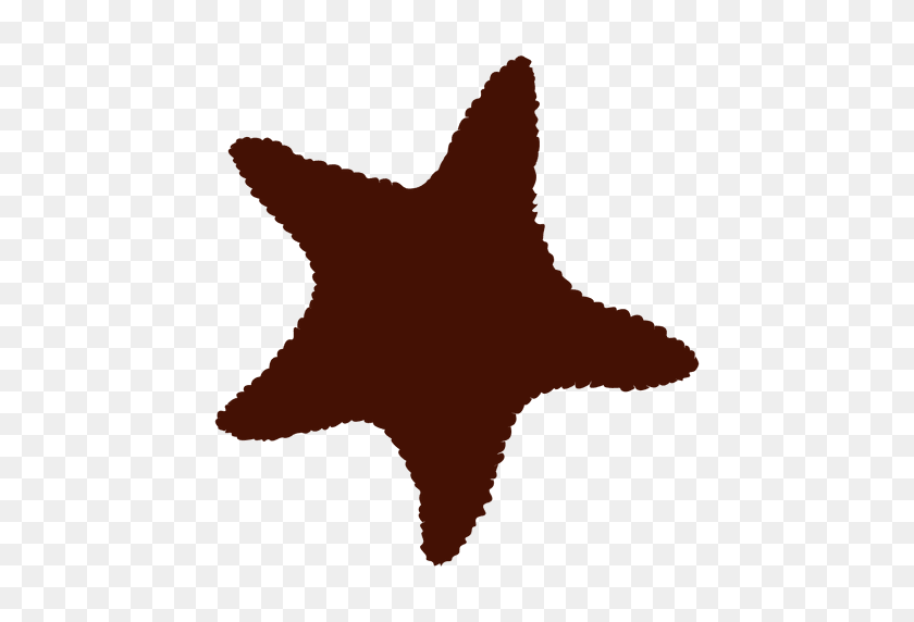 512x512 Sea Starfish Silhouette - Starfish PNG