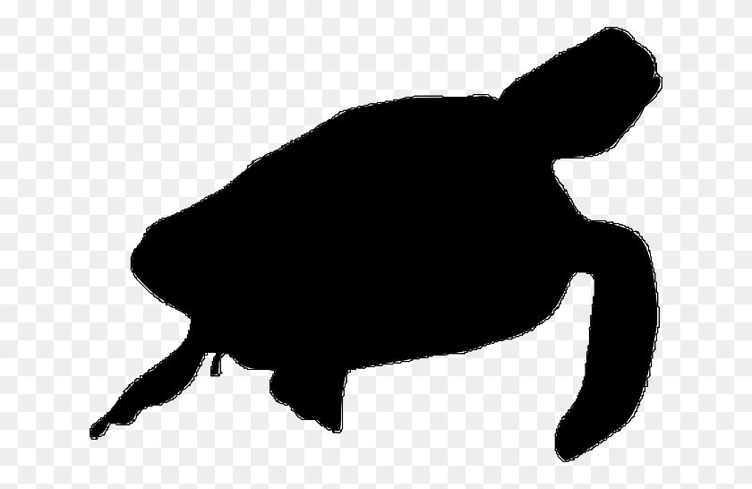 640x486 Sea Turtle Silhouette - Sea Turtle Clipart