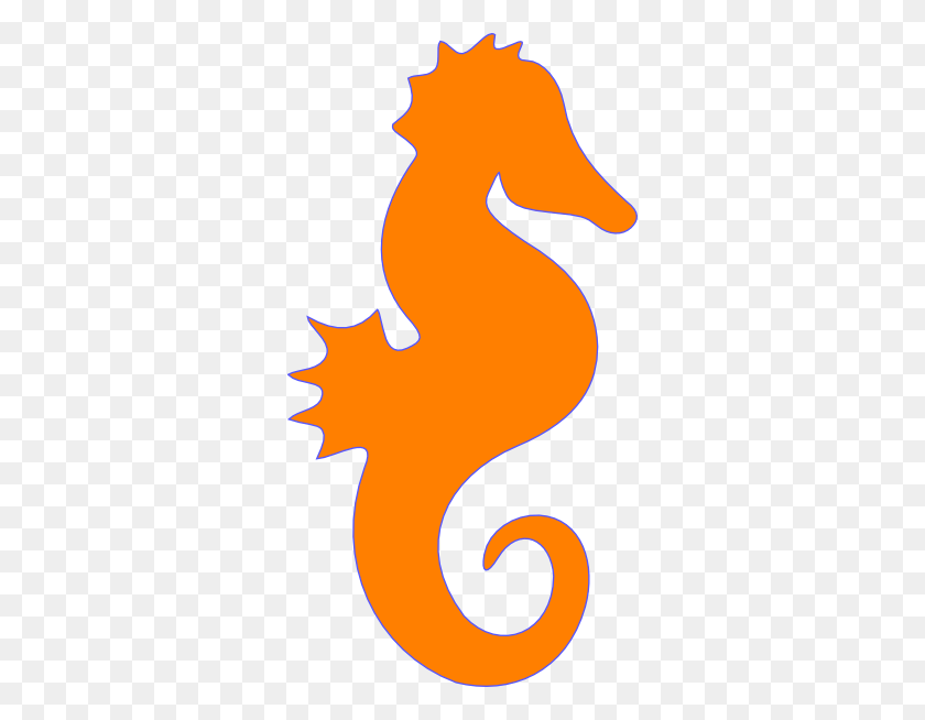 318x594 Seahorse Orange Png, Clip Art For Web - Orange Clipart