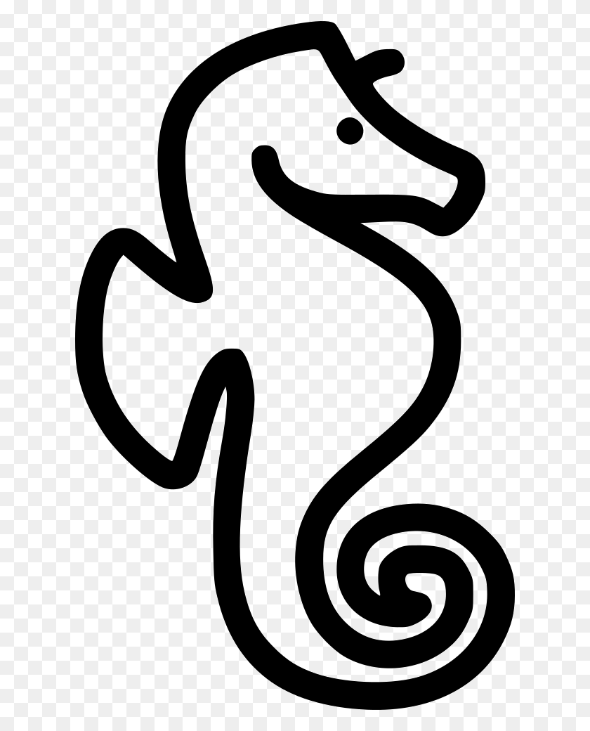 626x980 Seahorse Png Icon Free Download - Seahorse Black And White Clipart