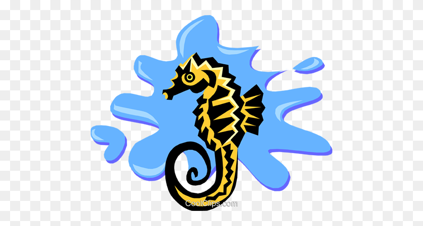 Seahorse Royalty Free Vector Clip Art Illustration - Free Seahorse Clipart