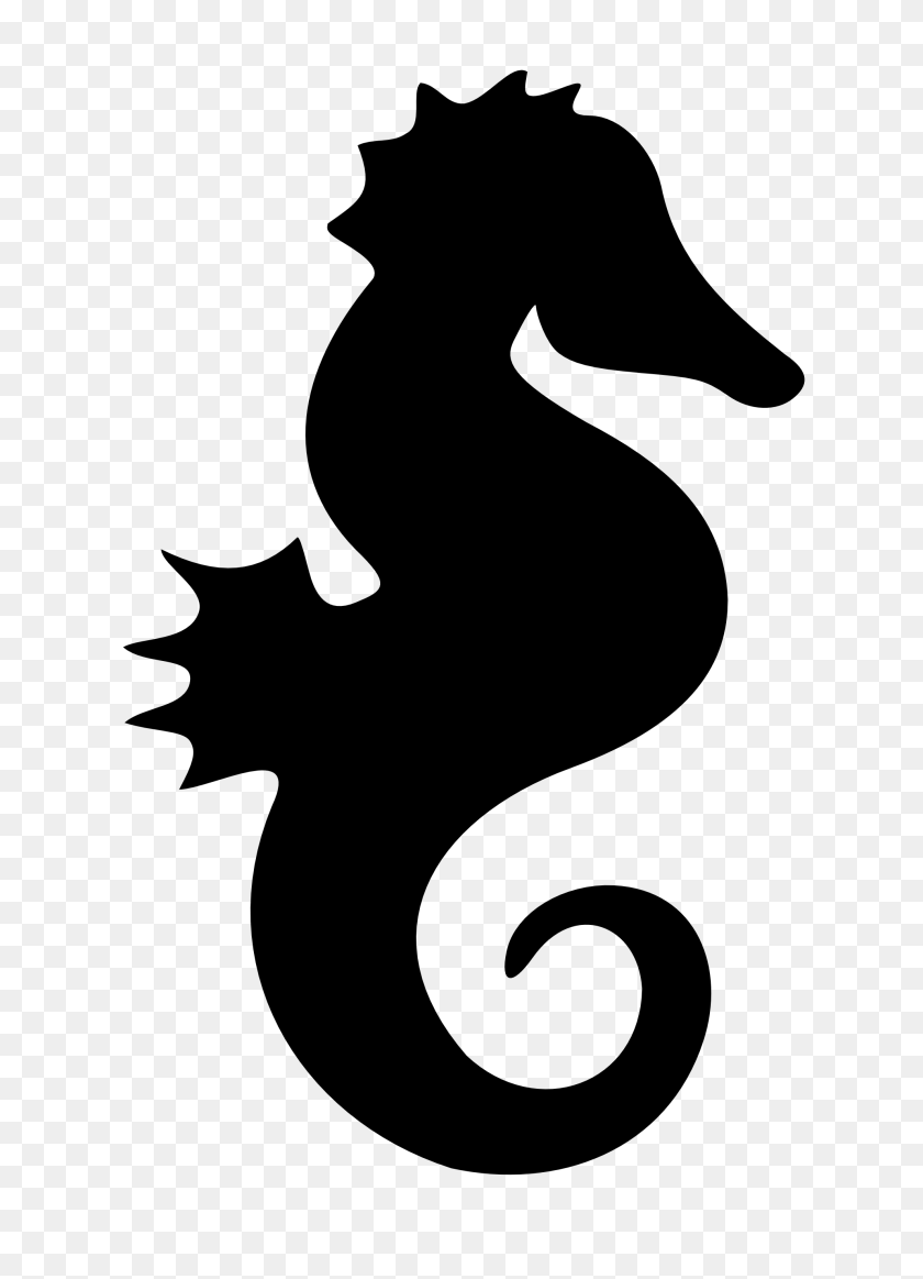 1979x2799 Seahorse Sea Horse Clip Art Black And White Free Clipart - Black Horse Clipart