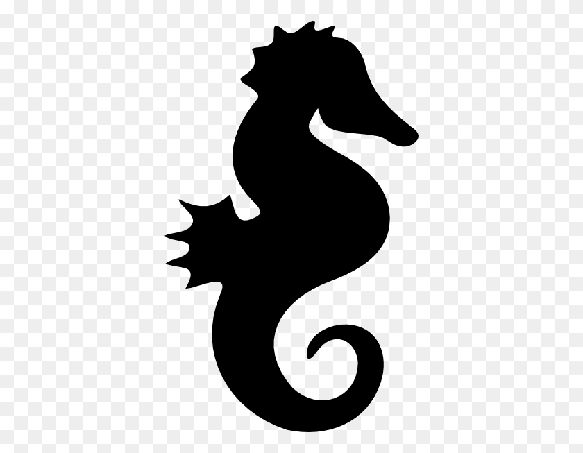 366x593 Seahorse Silhouette Clip Art Free Vector - Sea Serpent Clipart