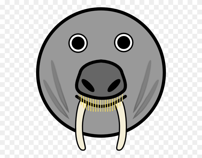 540x594 Seal Animal Rounded Face Clip Art - Seal Clipart