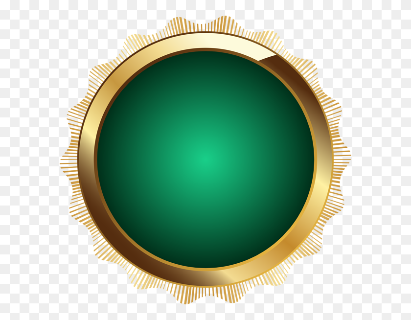 600x594 Seal Badge Green Png Transparent Clip - Green Circle Clipart