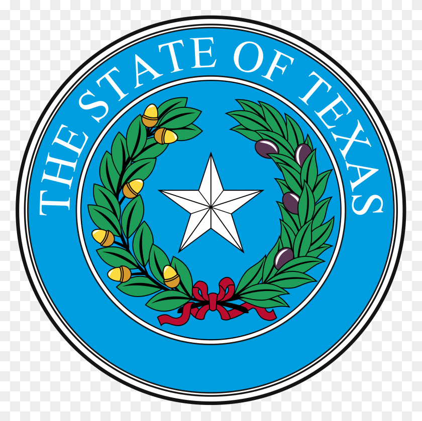 2000x2000 Seal Of Texas - Texas Outline PNG
