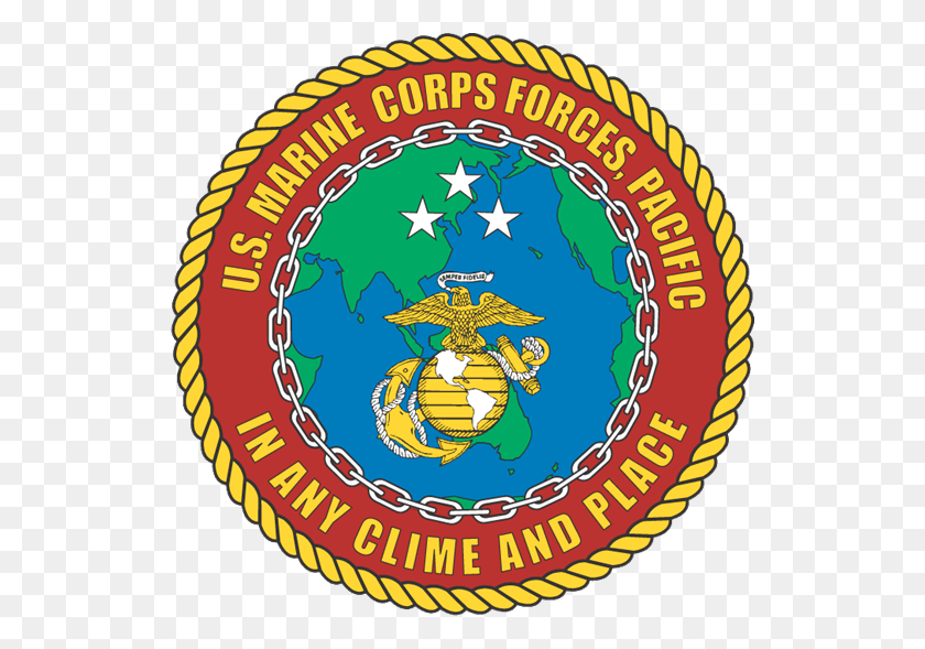 530x529 Sello De Las Fuerzas Del Cuerpo De Marines De Los Ee. Uu., Pacífico - Marina Png