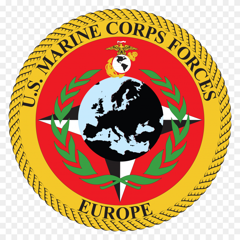 2986x2987 Seal Of United States Marine Corps Forces, Europe - Marine PNG