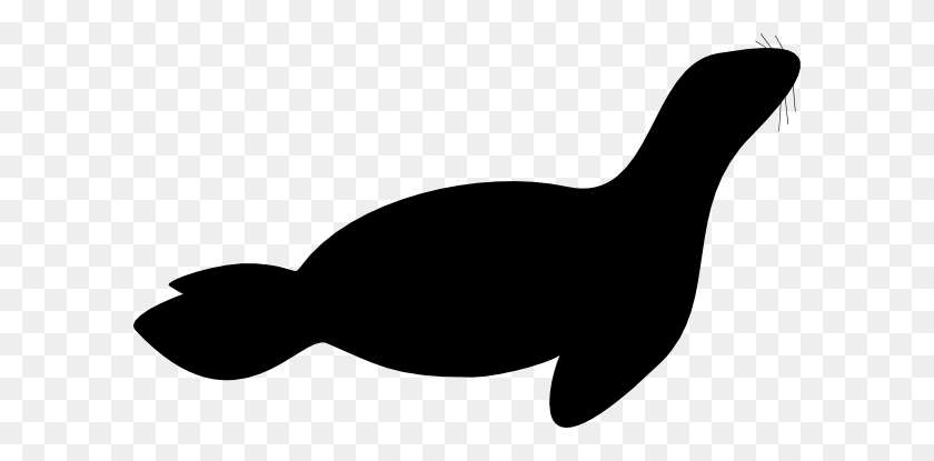 600x355 Seal Swimming Cliparts - Seal Clipart Black And White