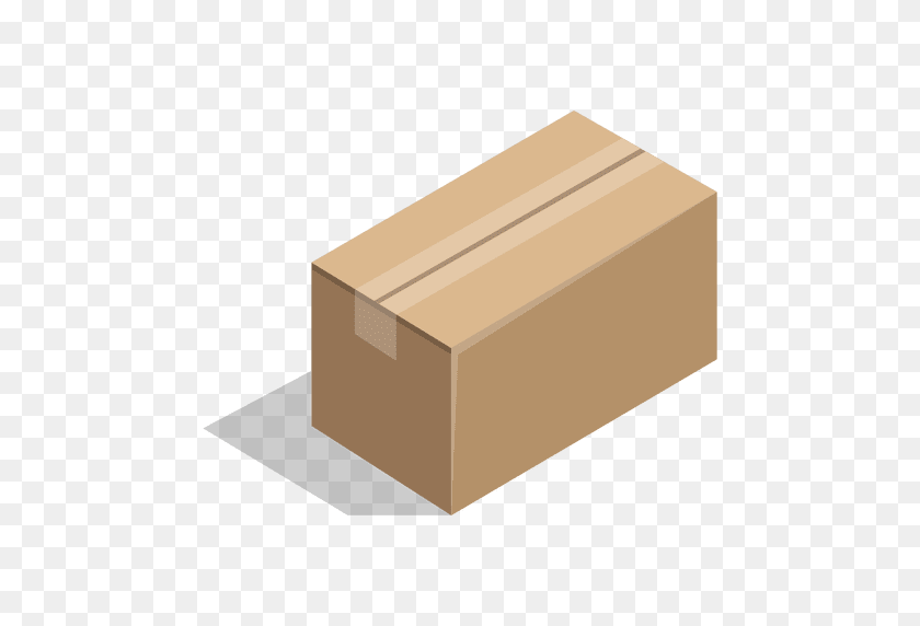 512x512 Sealed Rectangular White Cardboard Box - White Box PNG