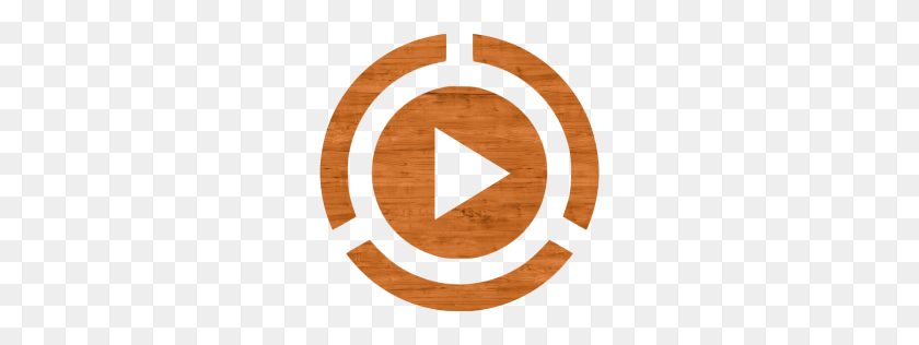 256x256 Seamless Wood Video Play Icon - Play Video PNG