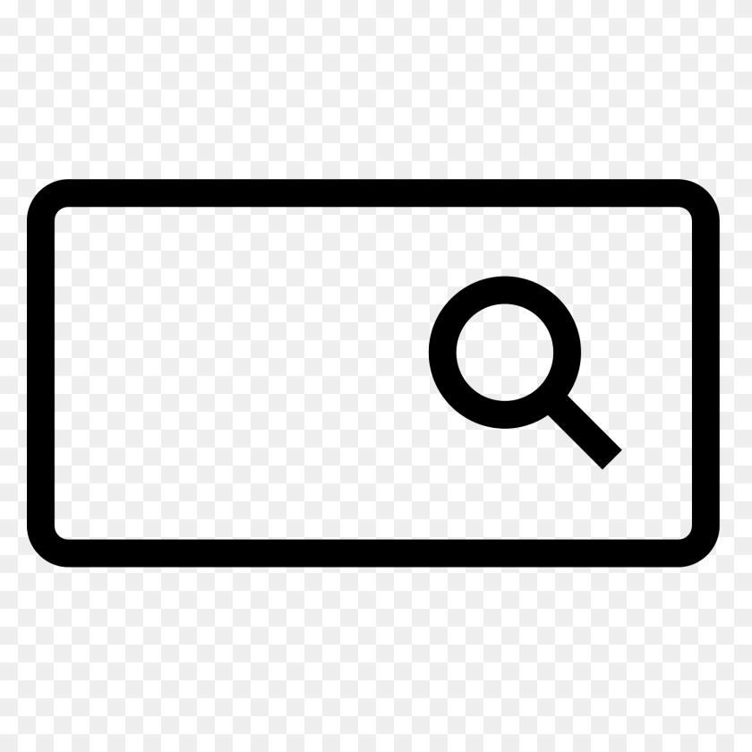 1600x1600 Search Bar Icon - White Bar PNG