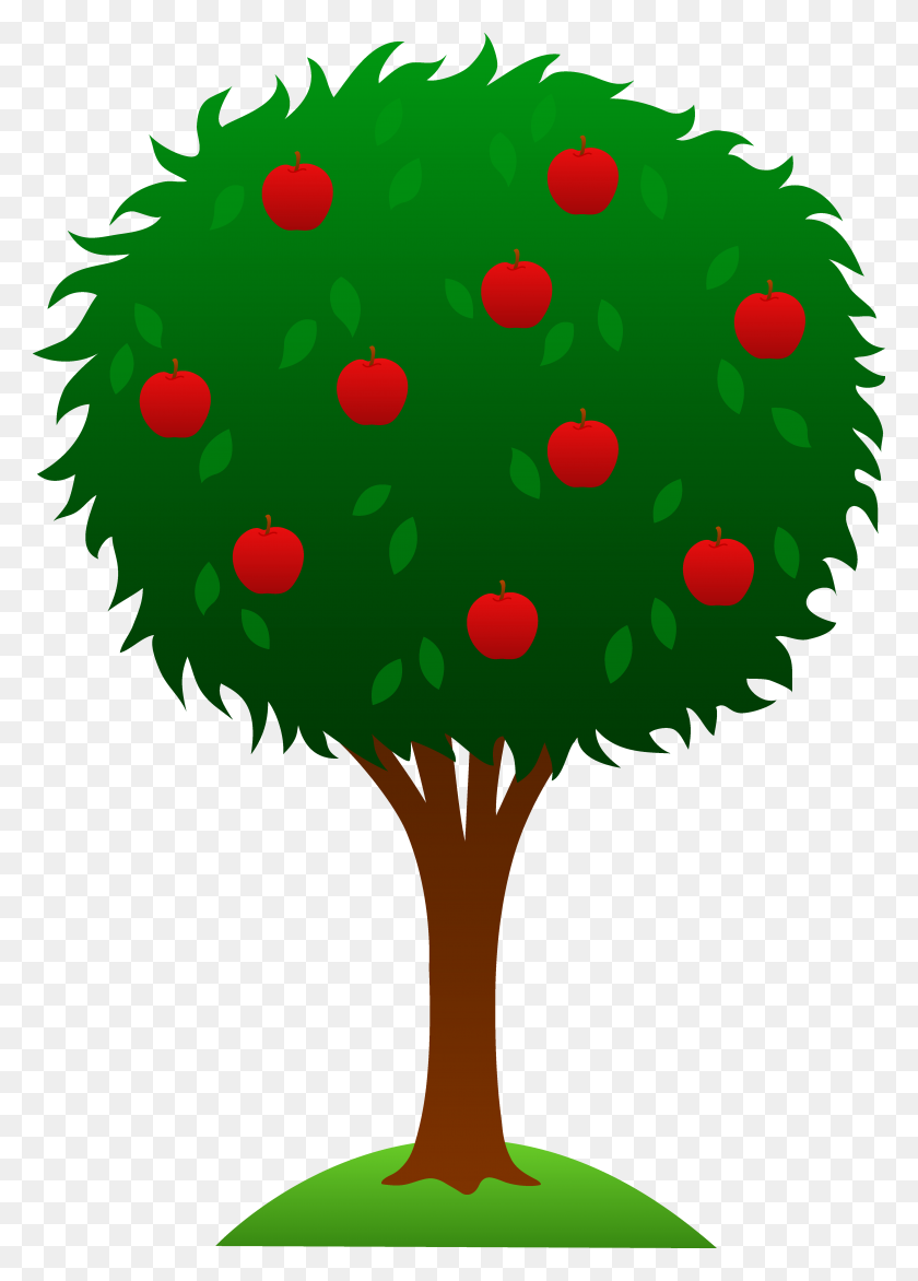 4504x6424 Season Clipart Apple Tree - Transparent Tree With Roots Clipart