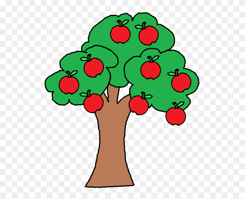 542x622 Season Clipart Apple Tree - Árbol Genealógico Imágenes Prediseñadas En Blanco Y Negro