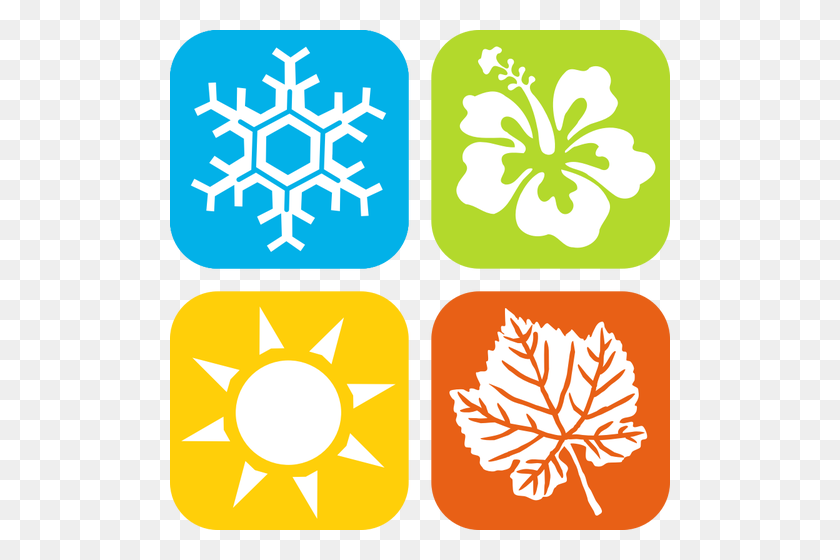 500x500 Seasons Icons - Four Seasons Clipart