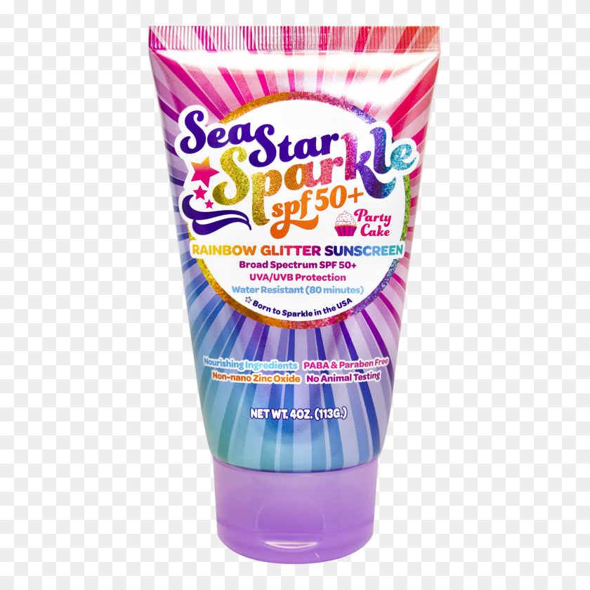 1600x1600 Seastar Sparkle Party Cake With Rainbow Glitter Oz - Sparkle Gif PNG