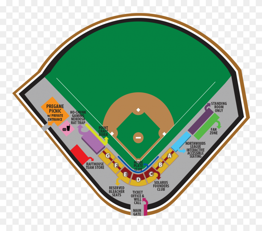 1000x873 Seat Map - Baseball Field PNG