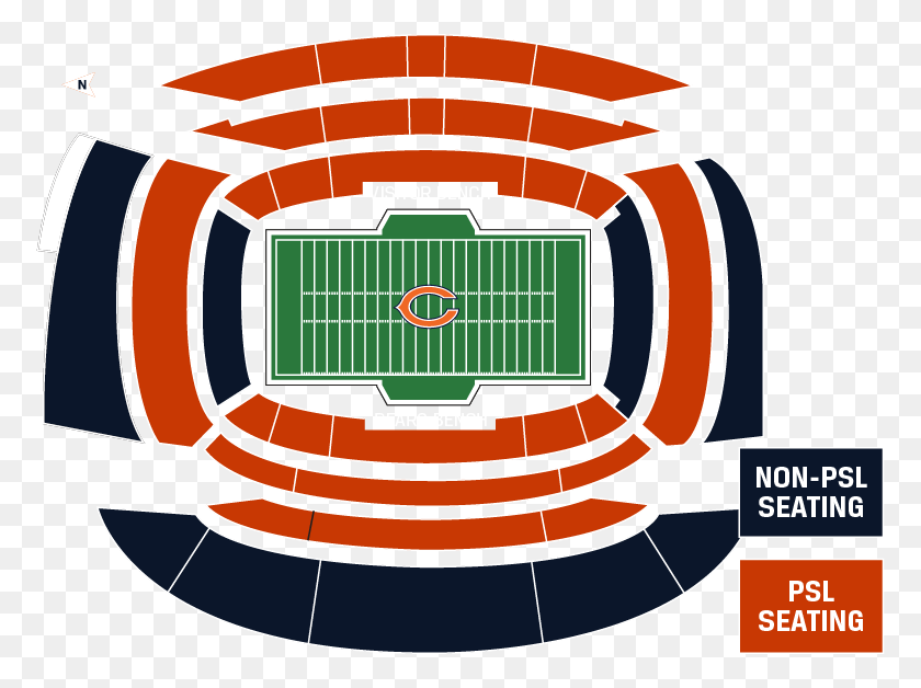 774x568 Seating Information Chicago Bears - Chicago Bears PNG
