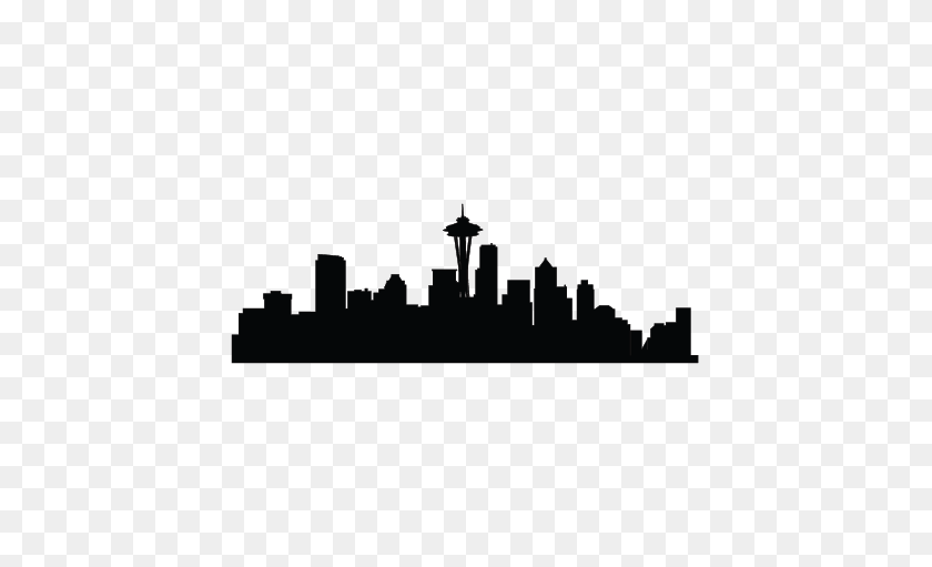 451x451 Seattle Skyline Silouette Free Download Clip Art - Philadelphia Skyline Clipart