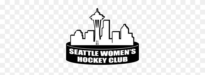 304x250 Seattle Women's Hockey Club - Seattle Skyline Clipart
