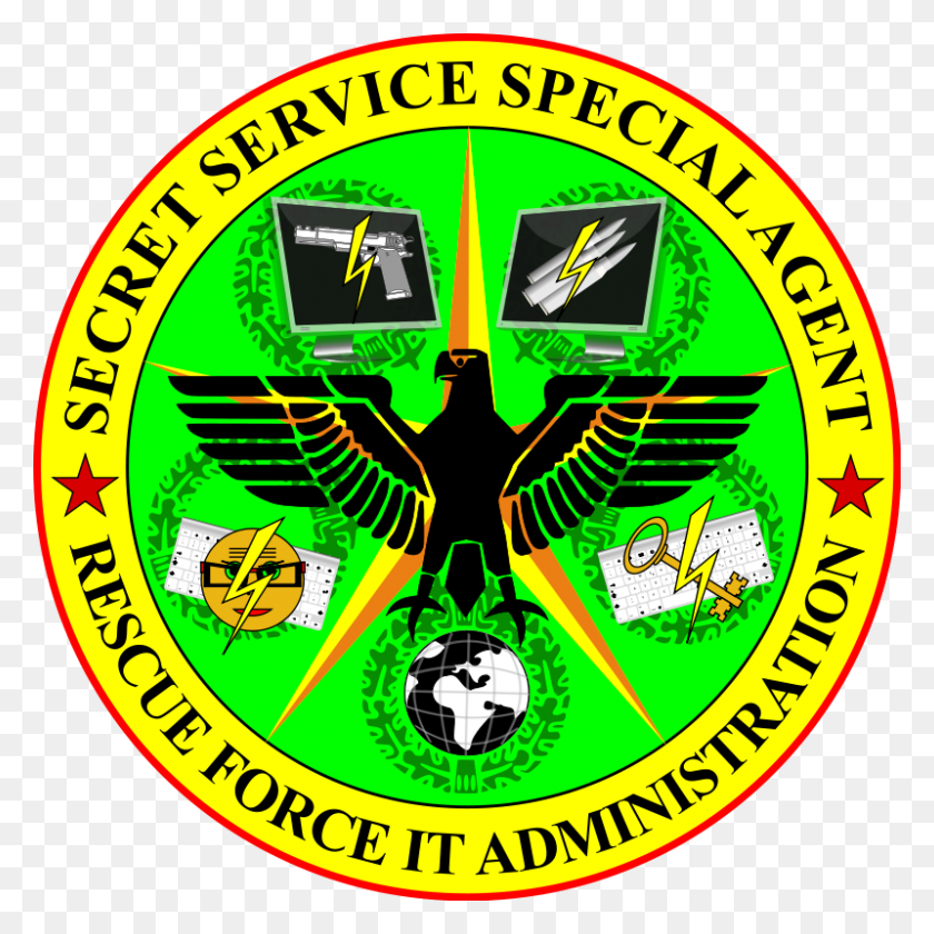 800x800 Secret Service Special Agent Rescue Force It Administration Badge - Detective Badge Clipart